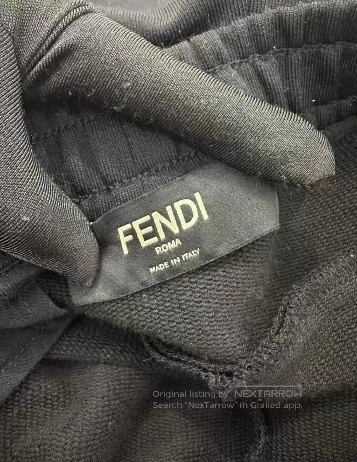 Fendi Black Athletic Shorts with Yellow Side Stripes. Size US 36 / EU 52 - 5 Thumbnail