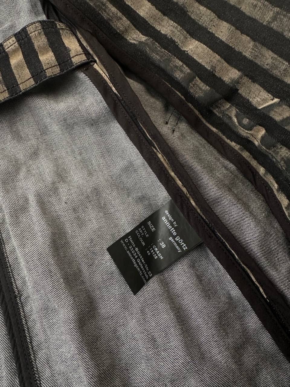 Annette Gortz × Japanese Brand × Vintage Vintage Japanese Avant Garde Striped Womesn Coat Jacket Size M / US 6-8 / IT 42-44 - 10 Thumbnail
