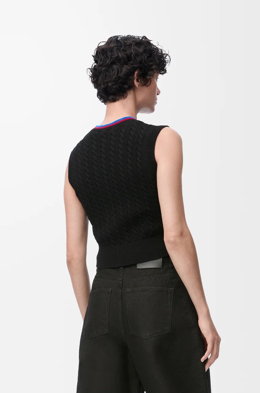 Loewe o1loc1c0525 Vest in Cotton in Black Size S / US 4 / IT 40 - 4 Thumbnail