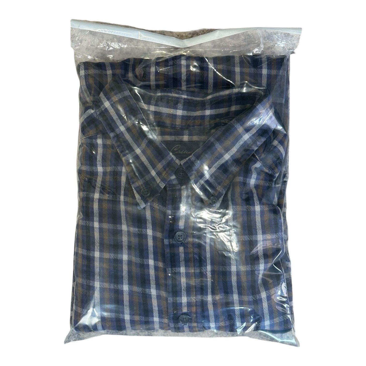 Roundtree & Yorke Roundtree & Yorke Blue Plaid Casual Shirt Mens 2XB Size US XXL / EU 58 / 5 - 4 Thumbnail