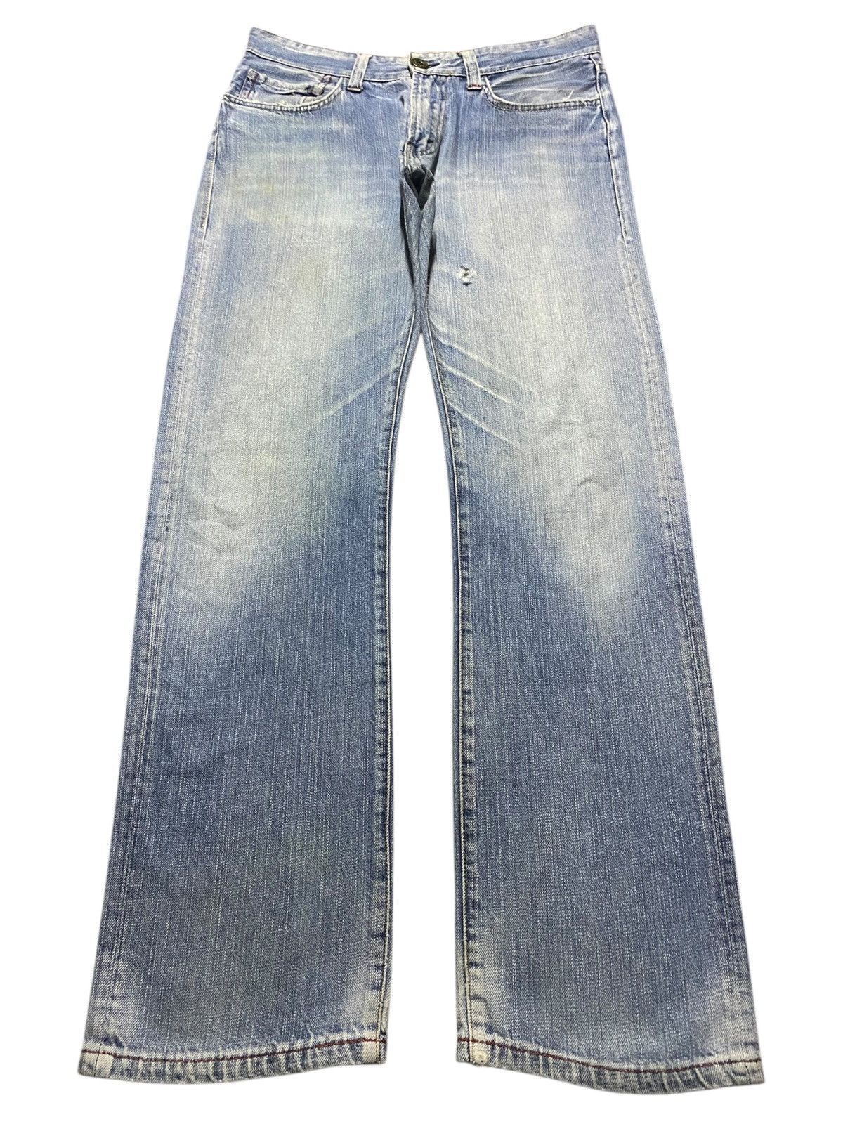 Brooklyn Industries Vintage Brooklyn industries Light Wash Distressed Jeans Size US 32 / EU 48 - 1 Thumbnail