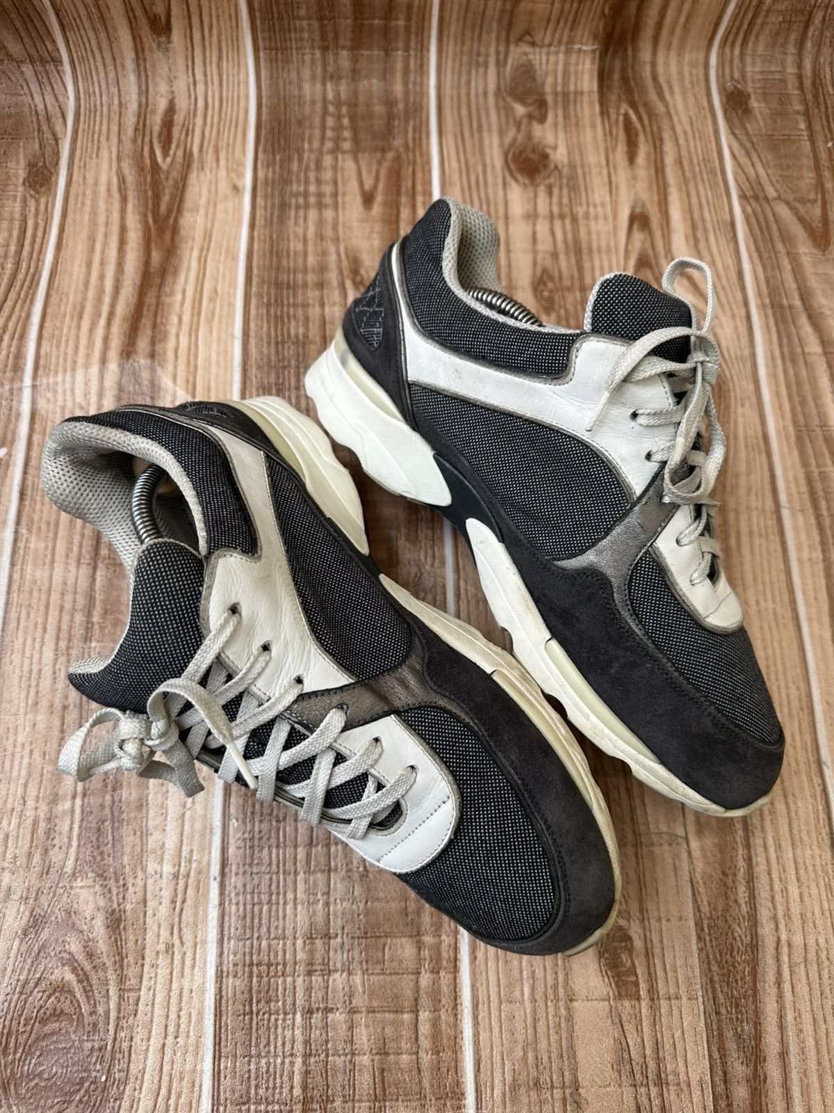 Chanel Chanel CC Logo Trainers Black Gray Low top Sneaks Size US 6.5 / EU 39-40 - 11 Thumbnail
