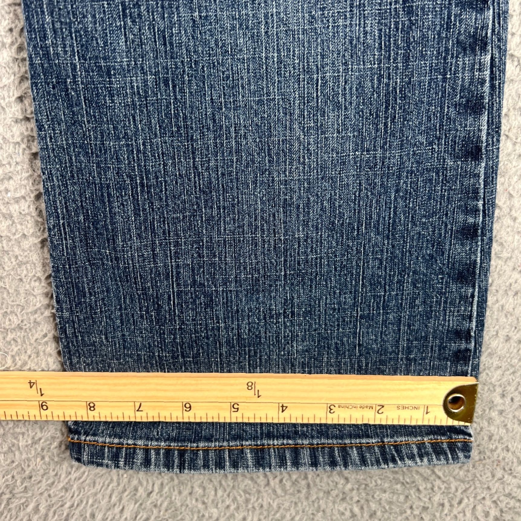 Vintage US Polo Assn. Jeans - Women - 12 - Bootcut Flare - Blue Denim - 32 Inseam - Low Rise - 90s Boho Retro Embroidered Logo Pockets Stretch Size 34" / US 12 / IT 48 - 2 Thumbnail