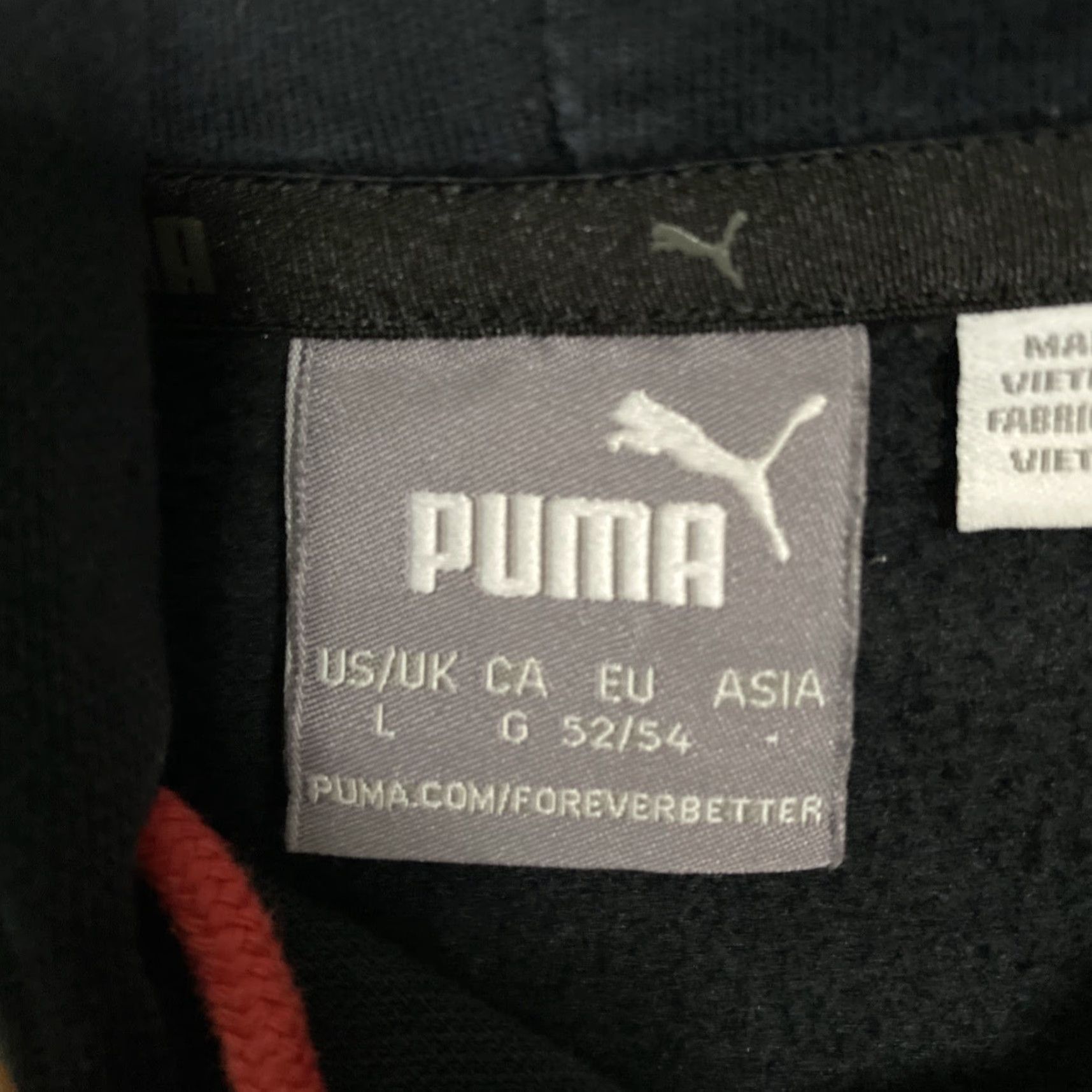 Puma Puma Forever Better Hoodie Large Pullover Hooded Black Logo Graphic Print Athletic Casual Unisex Adults L Size US L / EU 52-54 / 3 - 7 Thumbnail