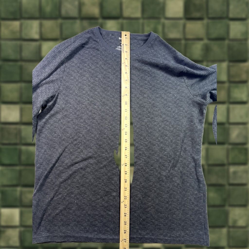 Vintage Sonoma Men Pajama Top | Size L | Navy Long Sleeve Crew Neck Pullover Solid Blended Fabric Polyester Spandex Regular Size US L / EU 52-54 / 3 - 1 Thumbnail