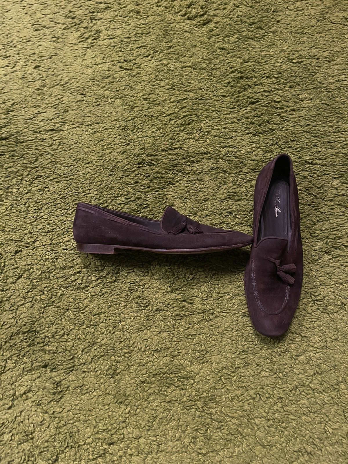 Loro Piana Loro Piana luxury real suede brown loafers shoes Size US 9 / IT 39 - 1 Thumbnail