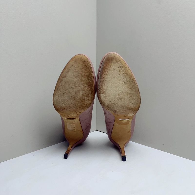 Gucci Gucci Pink Leather Classic High Heel Shoes -2508 Size US 5 / IT 35 - 4 Thumbnail