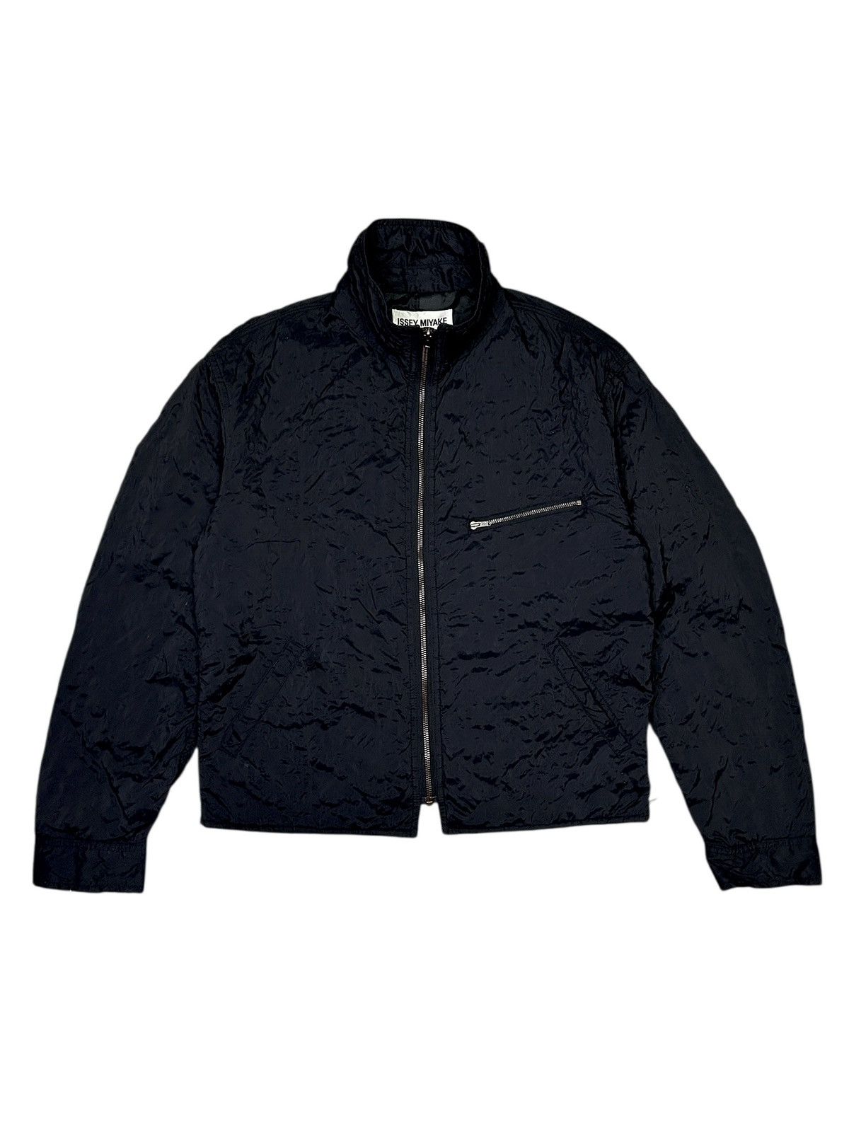 Issey Miyake F/W 1998 Crinkled Bomber Jacket Size M / US 6-8 / IT 42-44 - 2 Thumbnail