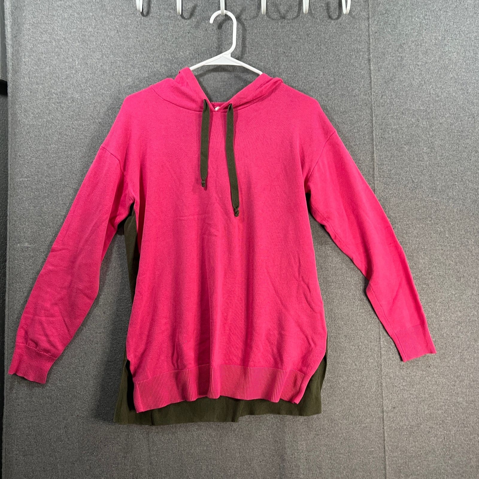 Other Belle By Kim Gravel Two-Toned Hoodie Tunic Sweater Size XS / US 0-2 / IT 36-38 - 1 Thumbnail