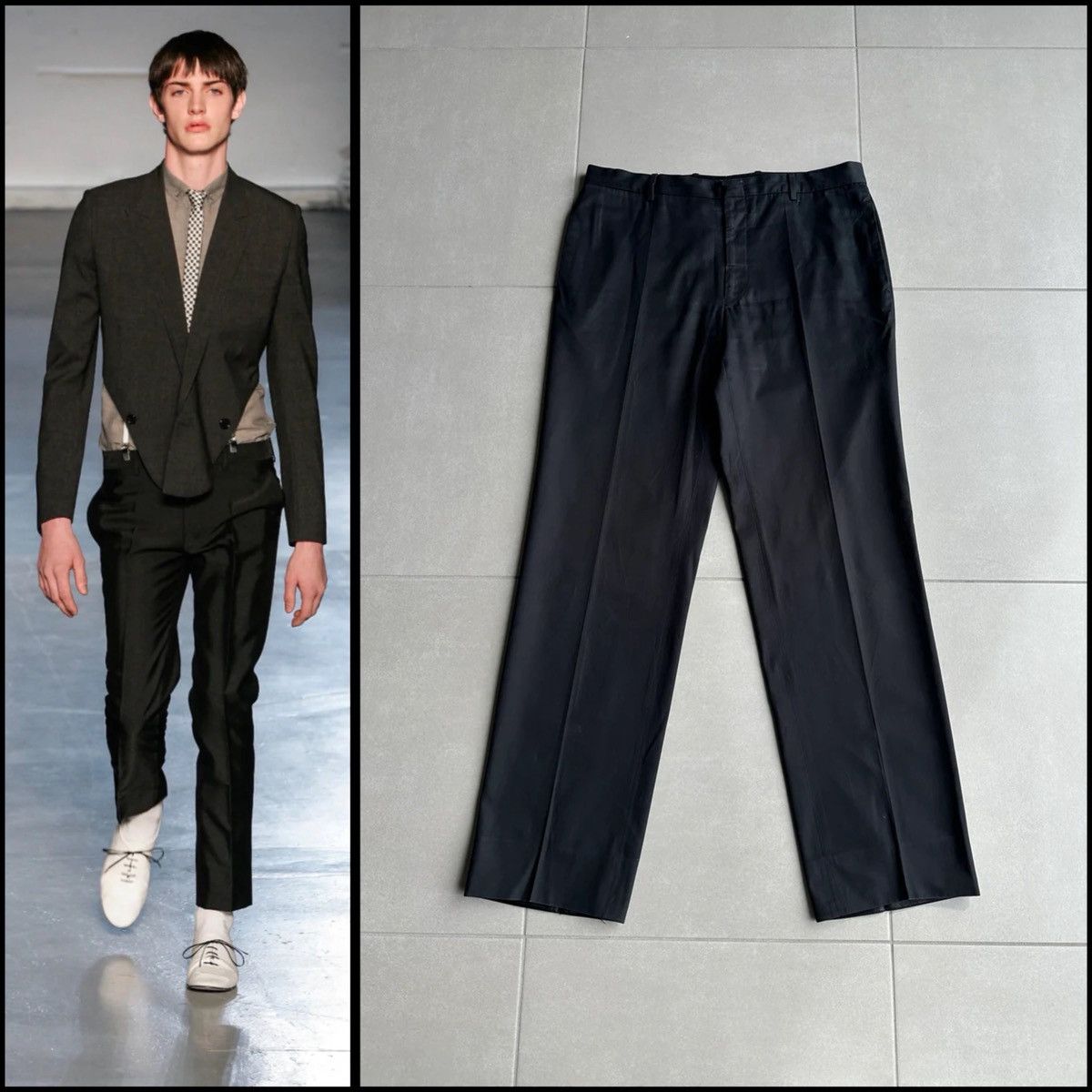 Dior × Hedi Slimane Dior Homme - AW05 Velour Straight Pants | Grailed