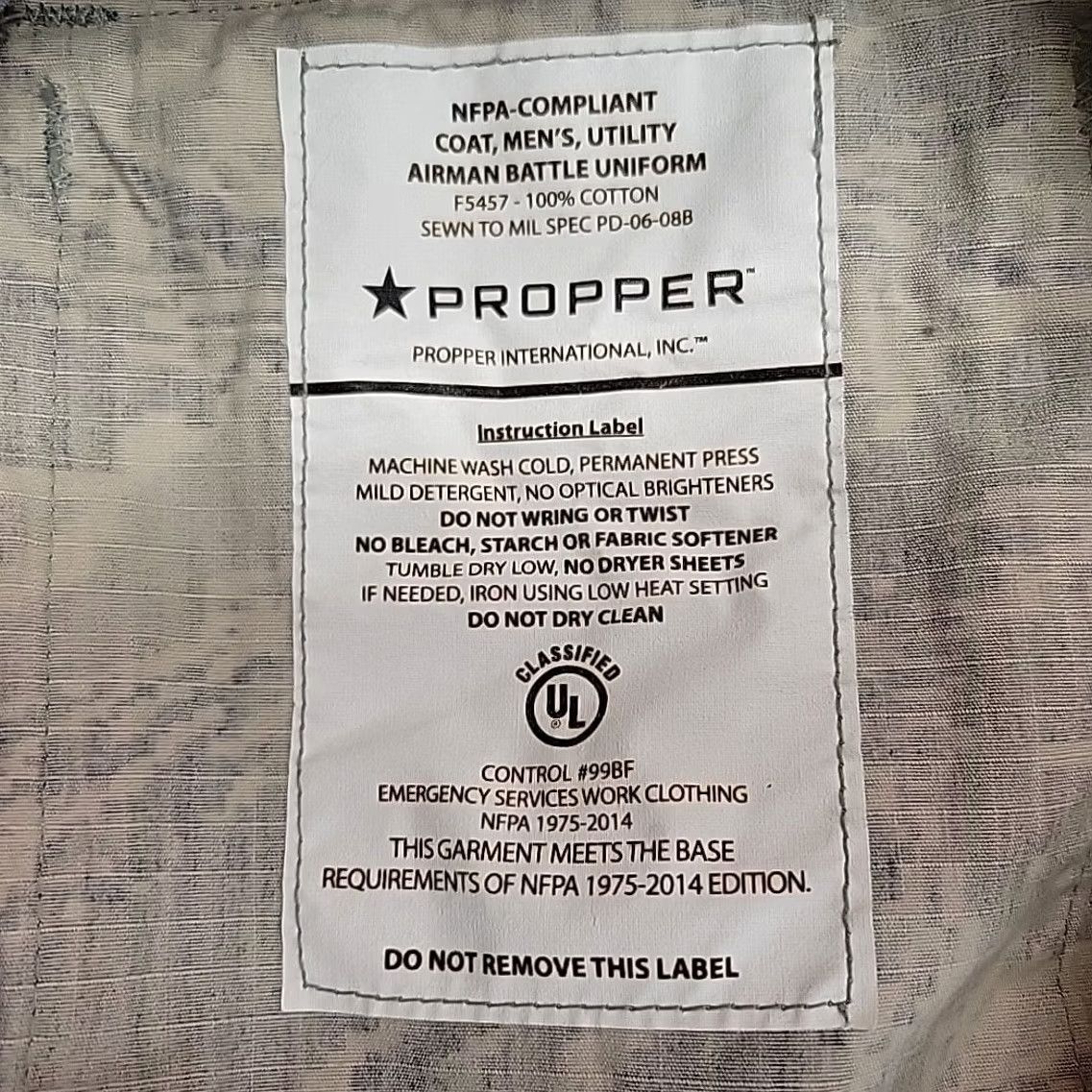 Propper US Air Force ABU Camo Jacket Mens 42R Tiger Stripe Digital Military Coat BDU Size US XS / EU 42 / 0 - 4 Thumbnail