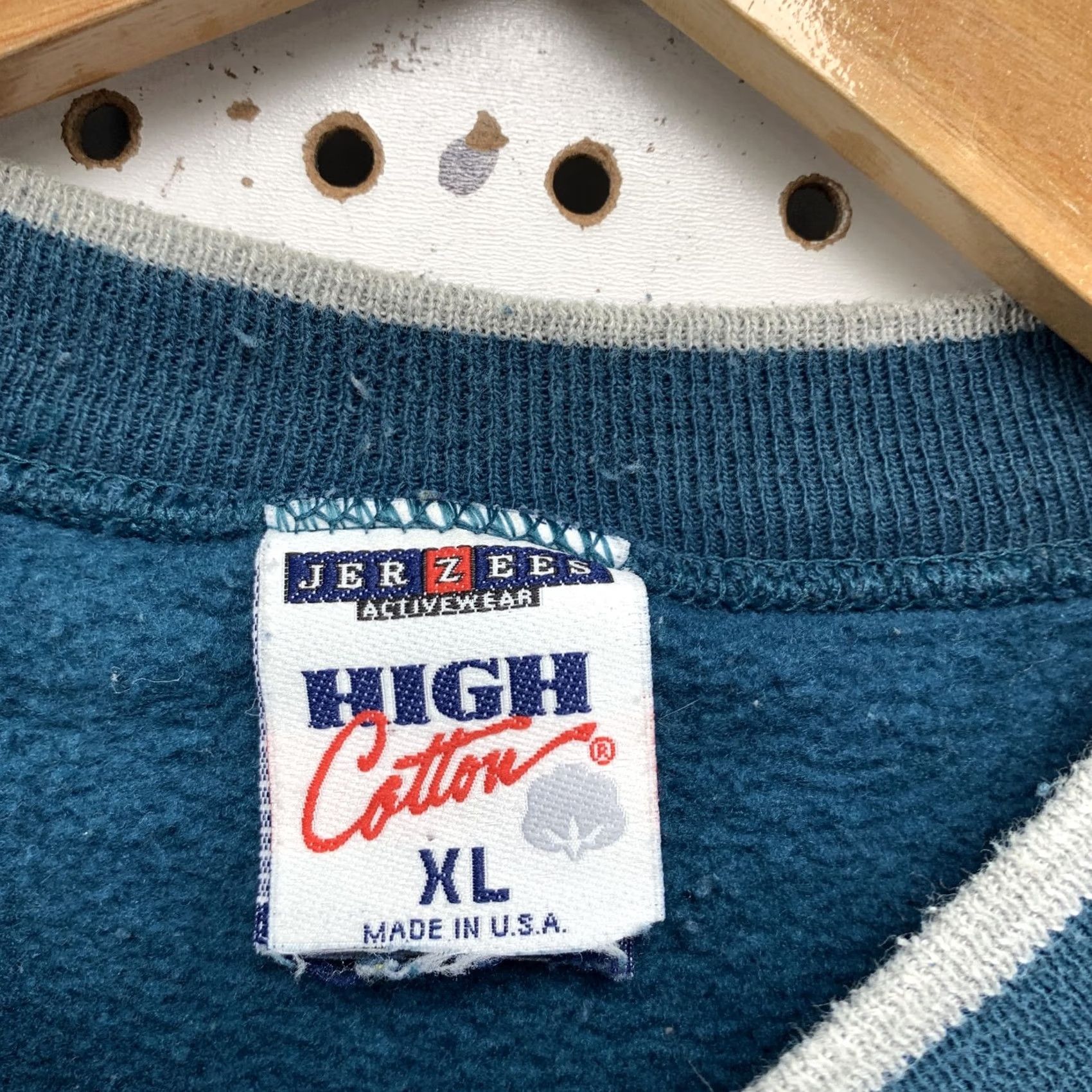 Jerzees Jerzees High Cotton Crewneck Men's XL Blue Sweatshirt Size US XL / EU 56 / 4 - 3 Thumbnail