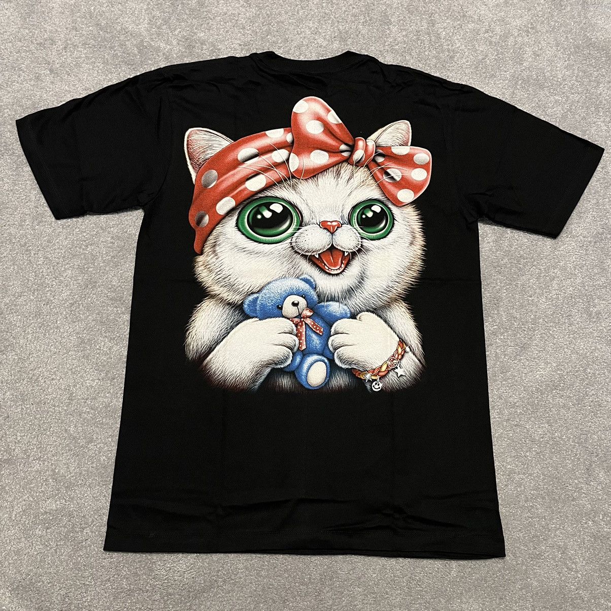 Imran Potato Imran Potato Glitter Cat Glow In The Dark Graphic Logo Tee Size US XL / EU 56 / 4 - 4 Thumbnail
