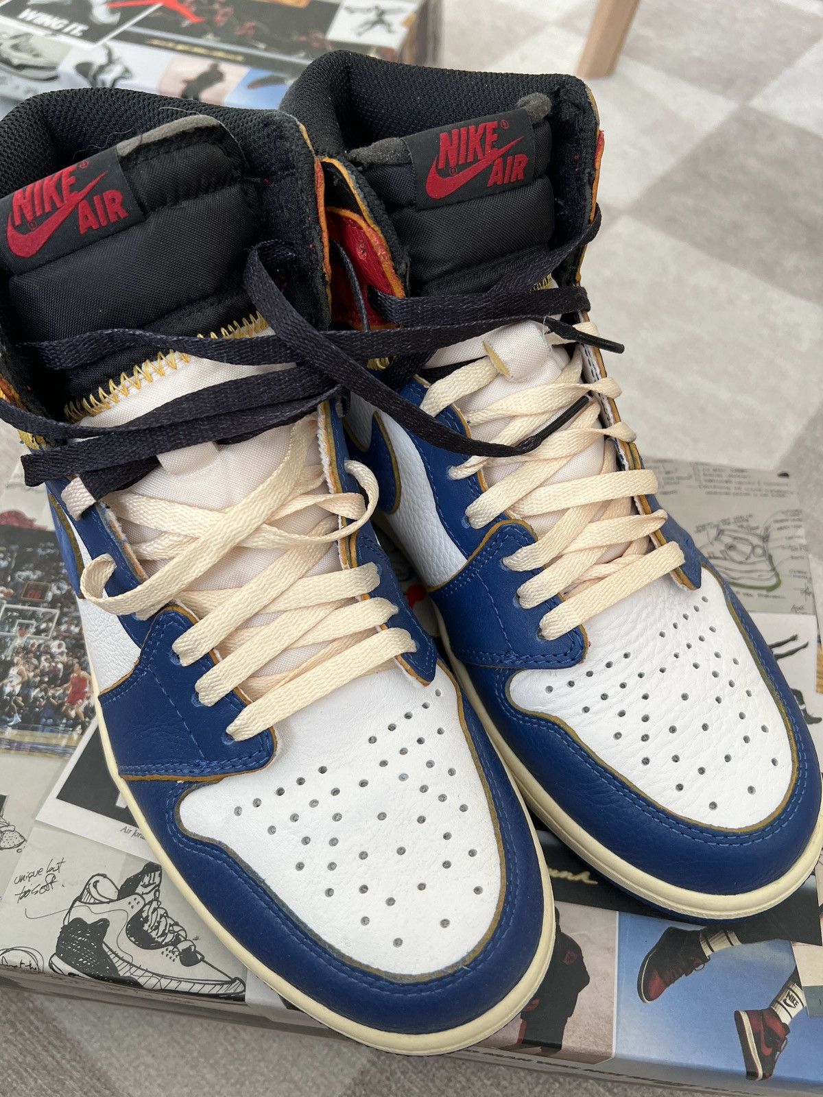 Jordan Brand × Union LA Jordan 1 high x union la storm blue 8.5us Size US 8.5 / EU 41-42 - 6 Thumbnail