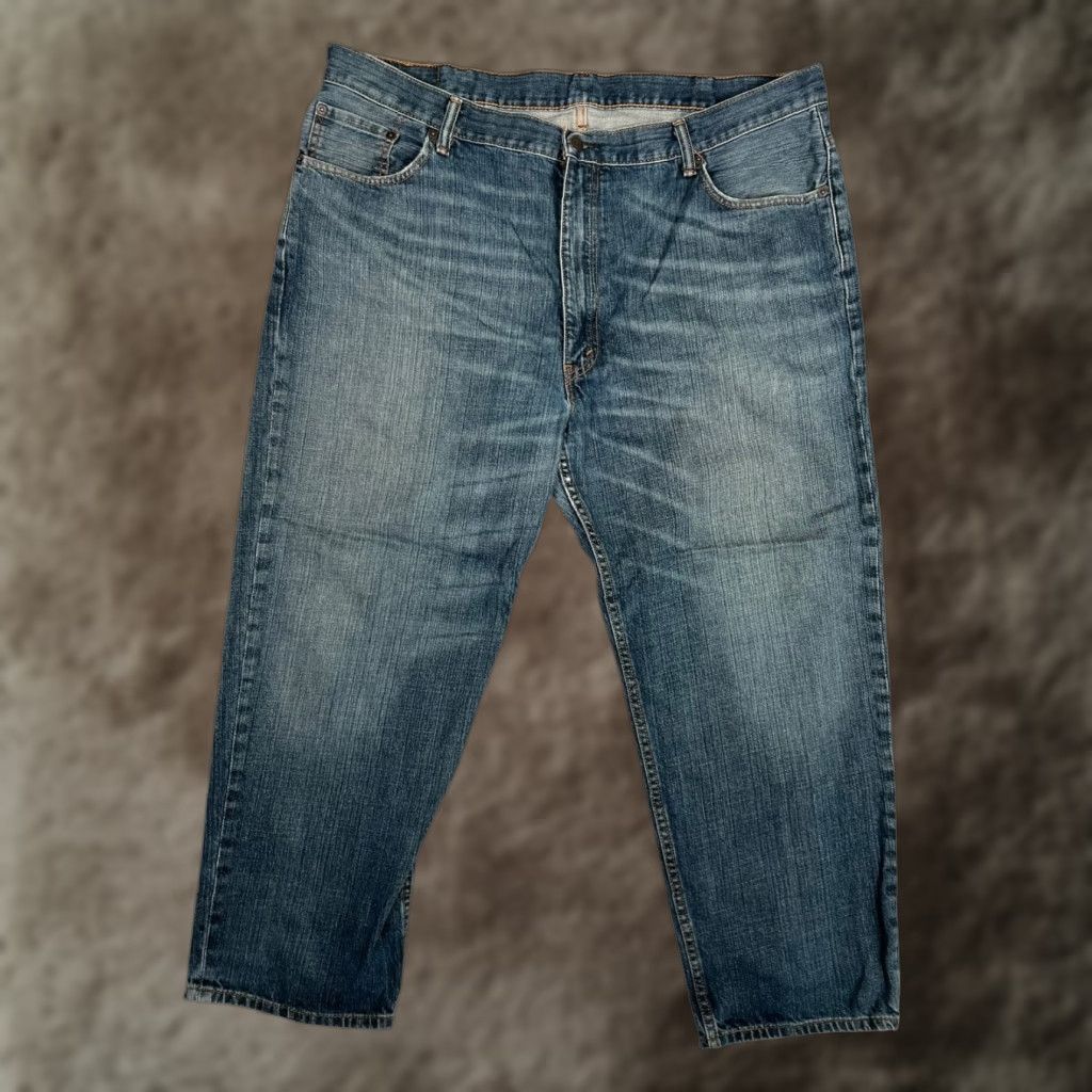 Levi's VINTAGE Levi’s 550 Jeans 42x29 Blue Denim Relaxed Straight Men's Regular 5-Pocket USA 90s Grunge Mexico High Quality Denim Jeans Size US 42 / EU 58 - 1 Thumbnail