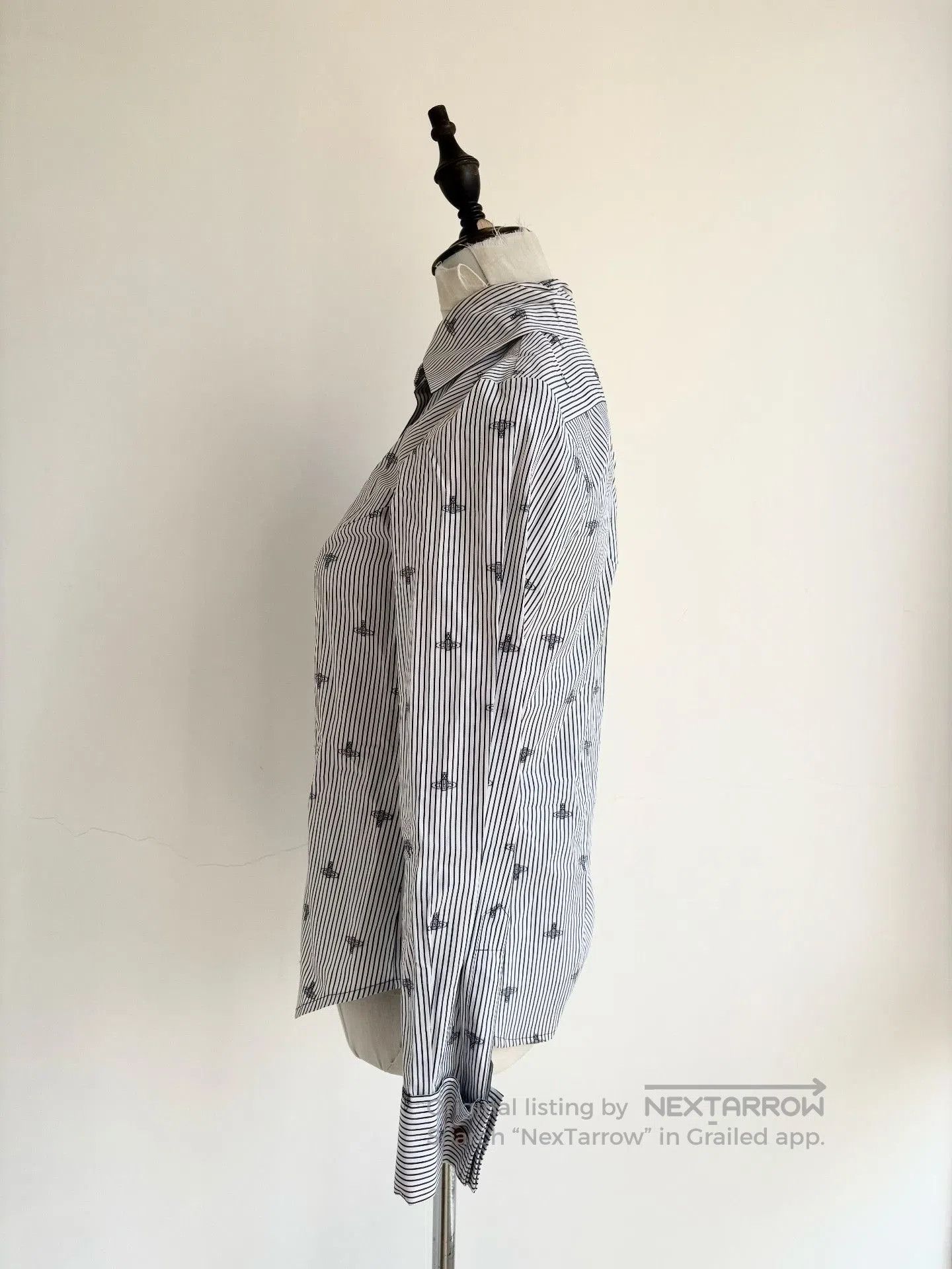 Vivienne Westwood Vivienne Westwood Vintage Black Striped Saturn Shirt. Size S / US 4 / IT 40 - 2 Thumbnail