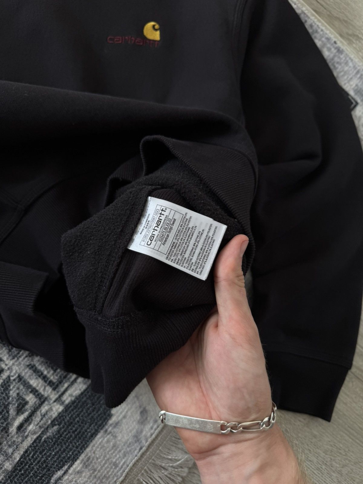 Carhartt Carhartt Black American Script Logo Basic Sweatshirt Size US S / EU 44-46 / 1 - 9 Thumbnail