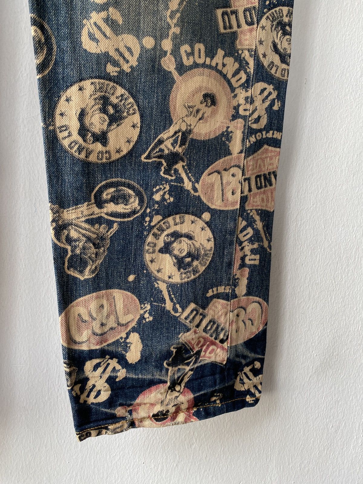 Hysteric Glamour × Japanese Brand Japanese Brand Co & Lu Fullprint Design Denim Size US 29 - 5 Thumbnail