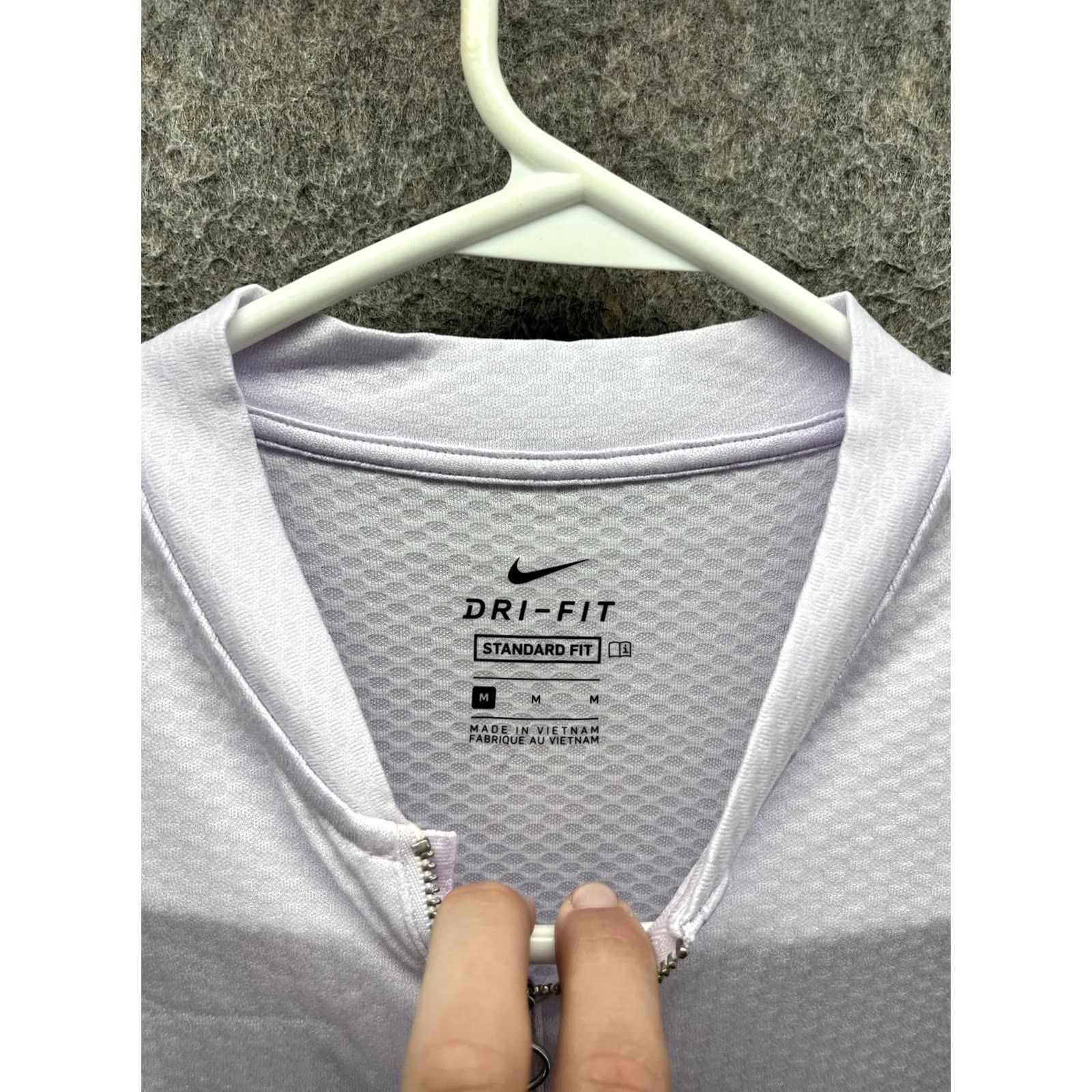 Nike Nike Dri-FIT Shirt Womens Medium Purple 1/4 Zip Mock Neck Athletic BV0274-509 Size M / US 6-8 / IT 42-44 - 6 Thumbnail