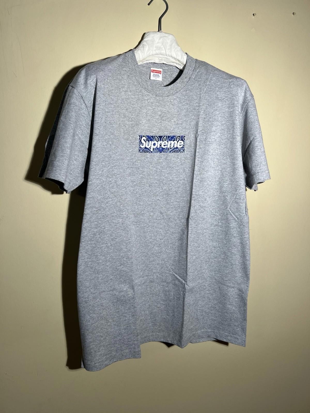 Supreme FW19 Supreme Bandana Box Logo Tee Heather Grey L 2019 Size US L / EU 52-54 / 3 - 3 Thumbnail