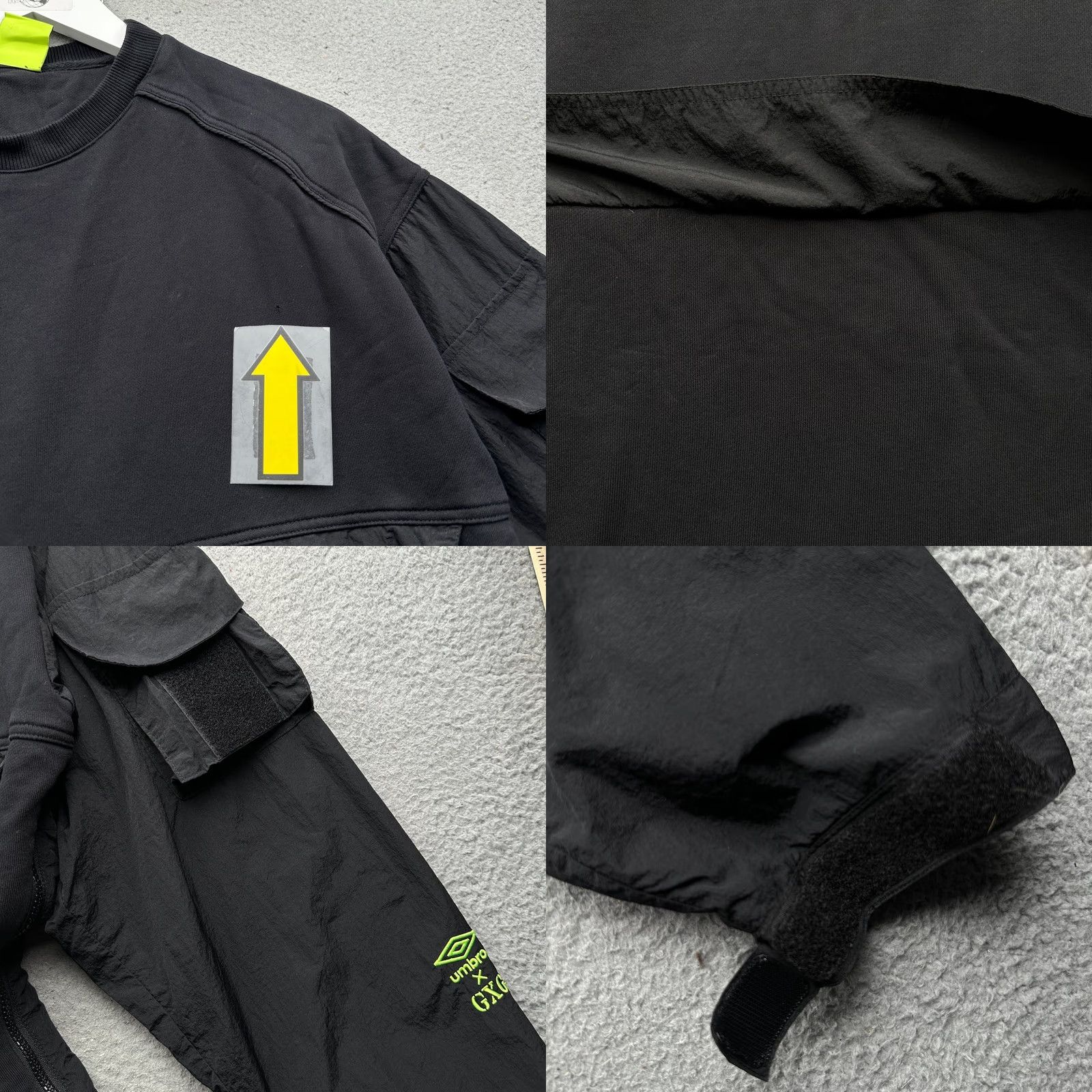 Umbro Umbro x GXG Sweatshirt Mens Medium Shoulder Pocket Black Neon Green Logo Pullover Crew Neck Clothes Shirt Mens Logo Size US M / EU 48-50 / 2 - 8 Thumbnail