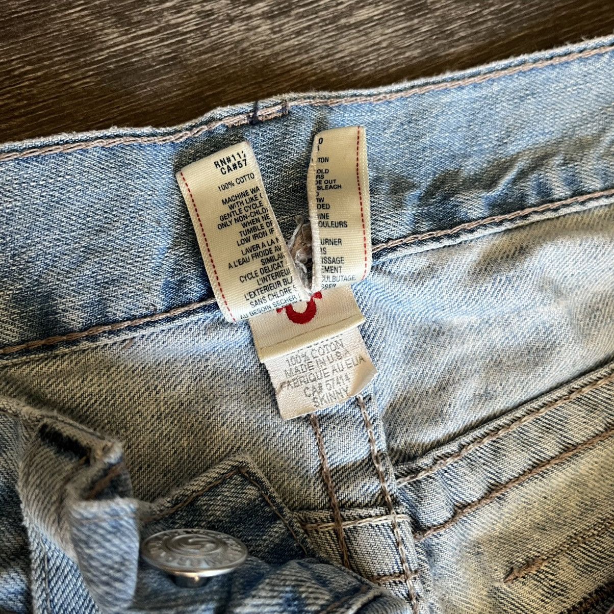 True Religion Vintage 2000s True Religion Skinny Rope Stitch Denim Jeans Size US 30 / EU 46 - 10 Thumbnail
