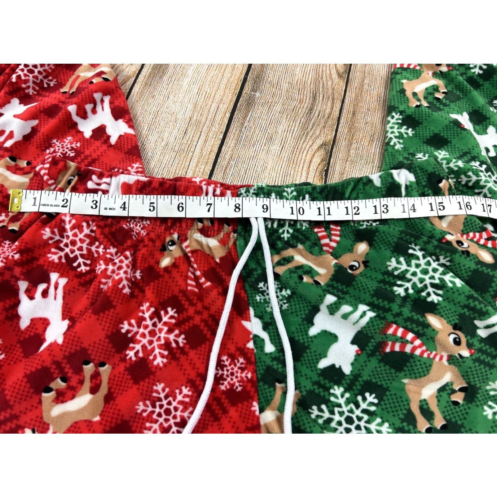 Vintage RUDOLPH THE RED NOSED REINDEER Christmas Pajama Pants Red Green Size M 8-10 Women Regular Pajama Pants Christmas Rudolph Size ONE SIZE - 3 Thumbnail