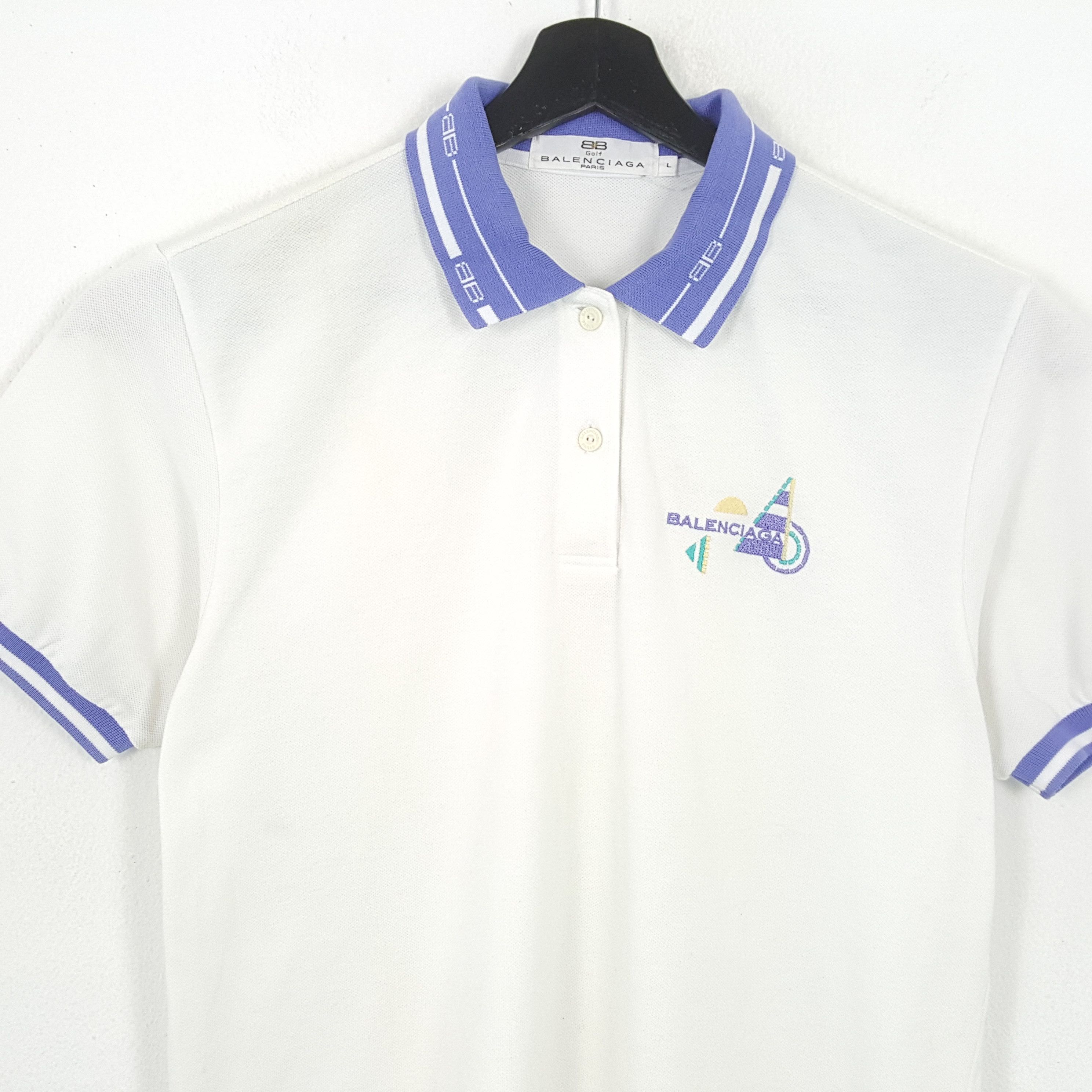 Balenciaga × Vintage BALENCIAGA Golf Paris Polos Fashion Style Rare Design Size M / US 6-8 / IT 42-44 - 2 Thumbnail