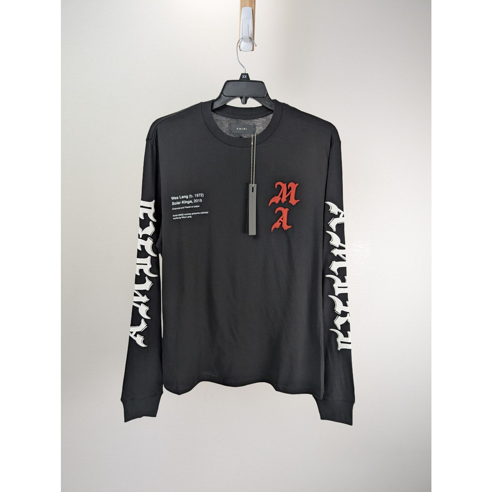 Amiri o1rshd1 Q:2 / Wes Lang Solar Kings Long Sleeve Tee T-Shirt Size US XL / EU 56 / 4 - 1 Thumbnail