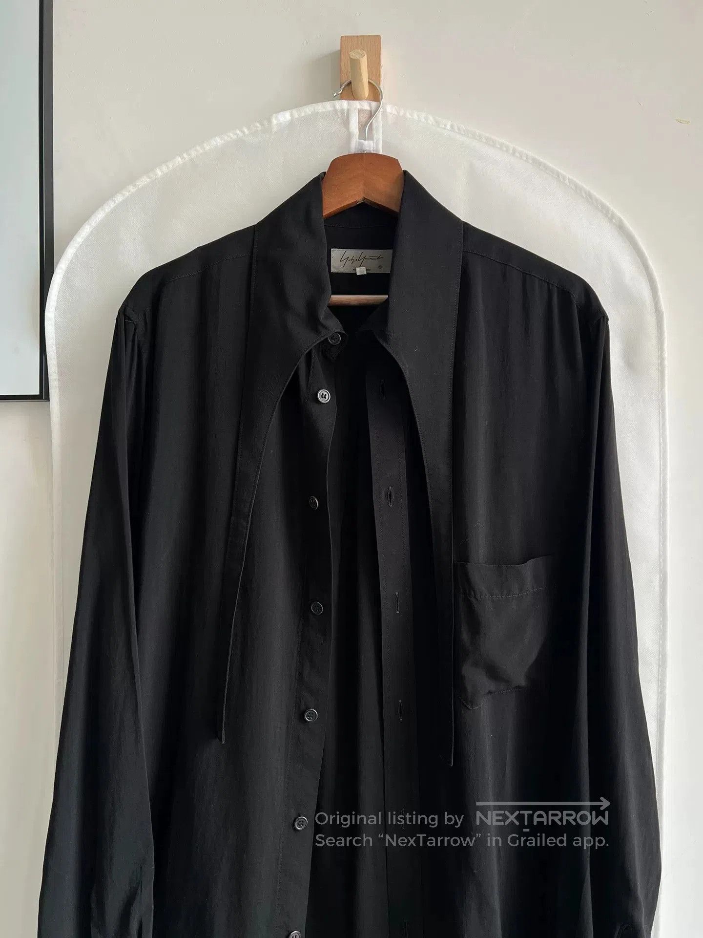 Yohji Yamamoto Yohji Yamamoto Black Tencel Shirt. Size US M / EU 48-50 / 2 - 5 Thumbnail
