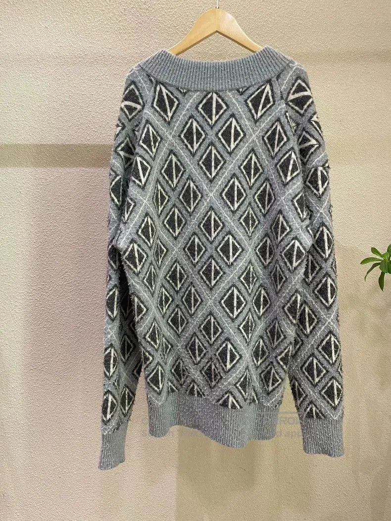 Dior Dior CD Print V-Neck Knit Sweater M. Size US M / EU 48-50 / 2 - 2 Thumbnail