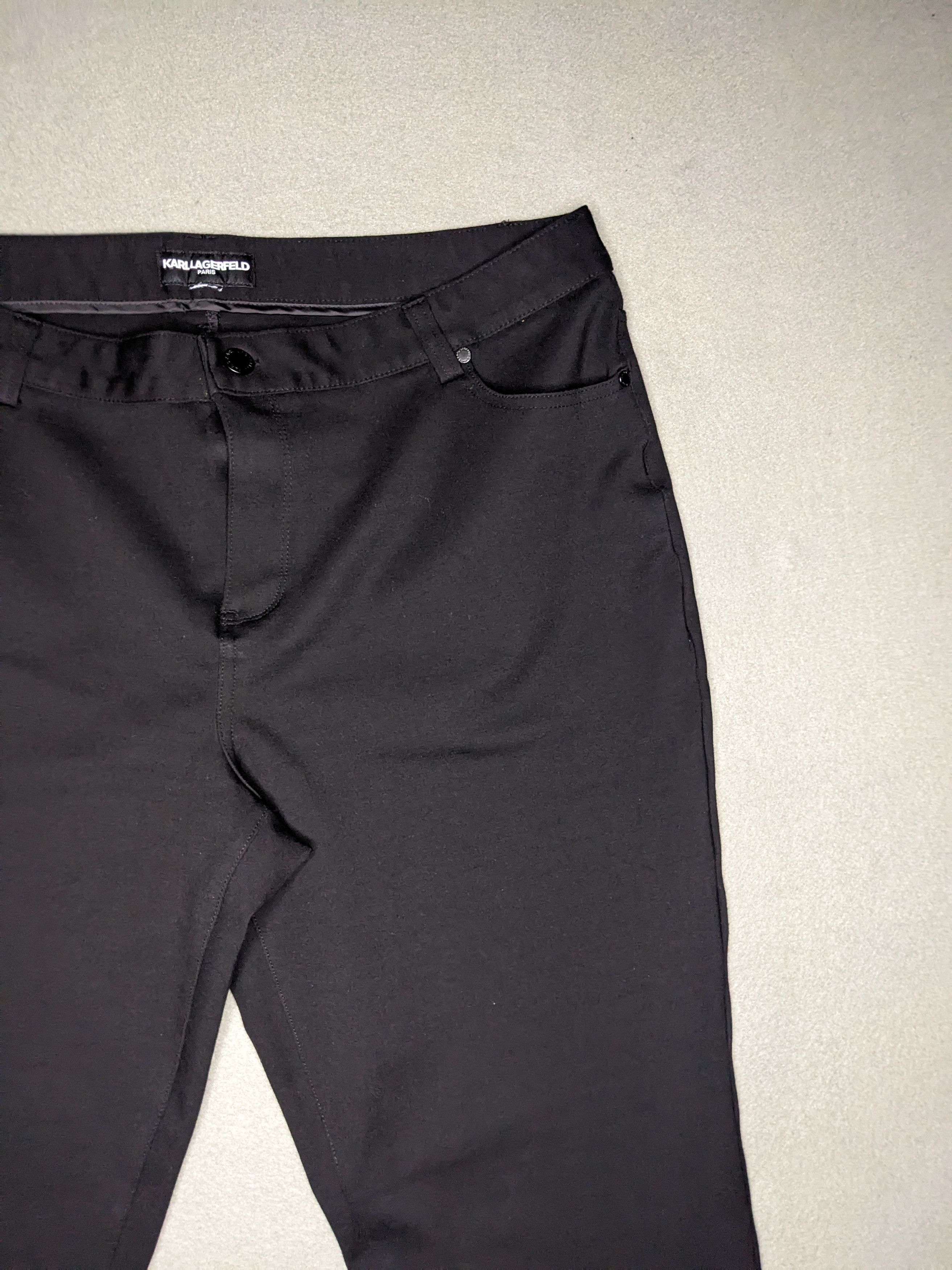Karl Lagerfeld Karl Lagerfeld Pants Size 16 Straight Stretch Knit Trousers Size 38" / US 16 / IT 52 - 3 Thumbnail