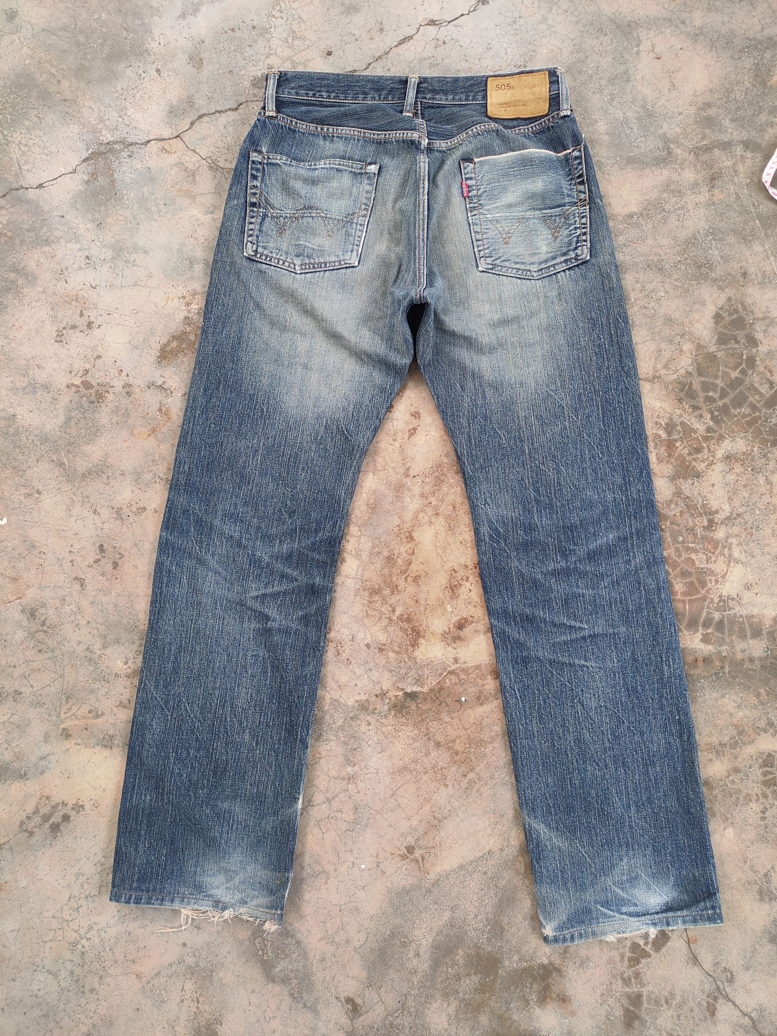 Edwin EDWIN 505 VINTAGE DISTRESSED JEANS PANTS Size US 32 / EU 48 - 1 Thumbnail