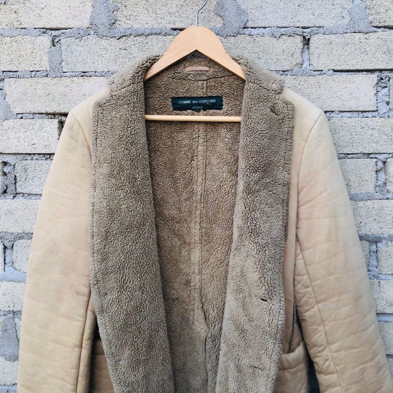 image of Comme Des Garcons x Junya Watanabe Vintage Comme Des Garcon Sherpa Jacket Sunfaded Brown (Size Smal