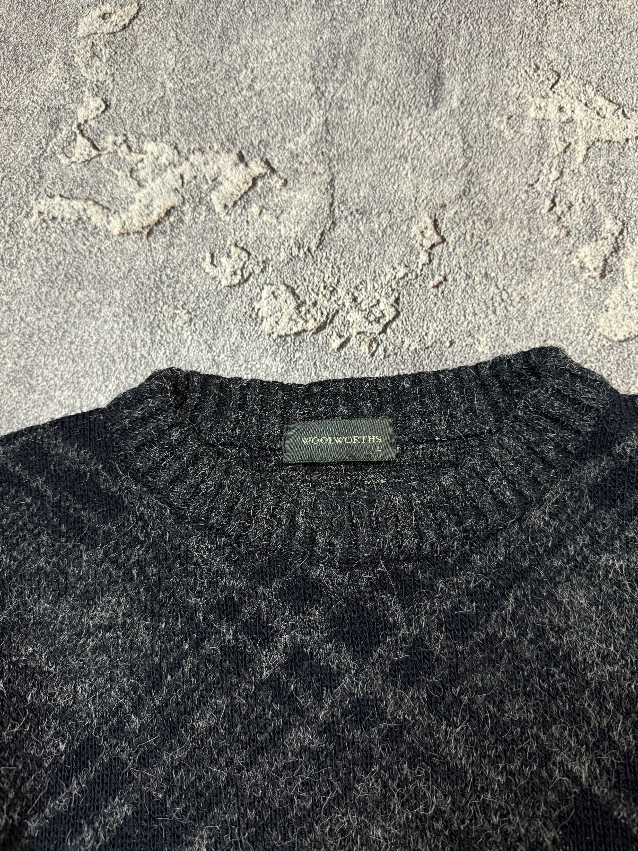 If Six Was Nine Y2K Mohair Avant Garde Grey Sweater 2000s Style Size US L / EU 52-54 / 3 - 6 Thumbnail