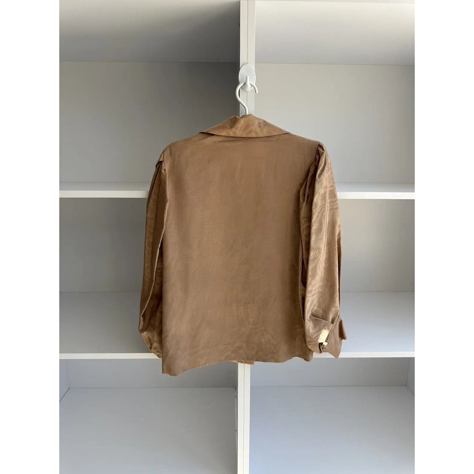 Saint Laurent Paris Vintage Saint Laurent Paris Rive Gauche Satin Blazer 80s Size L / US 10 / IT 46 - 11 Thumbnail