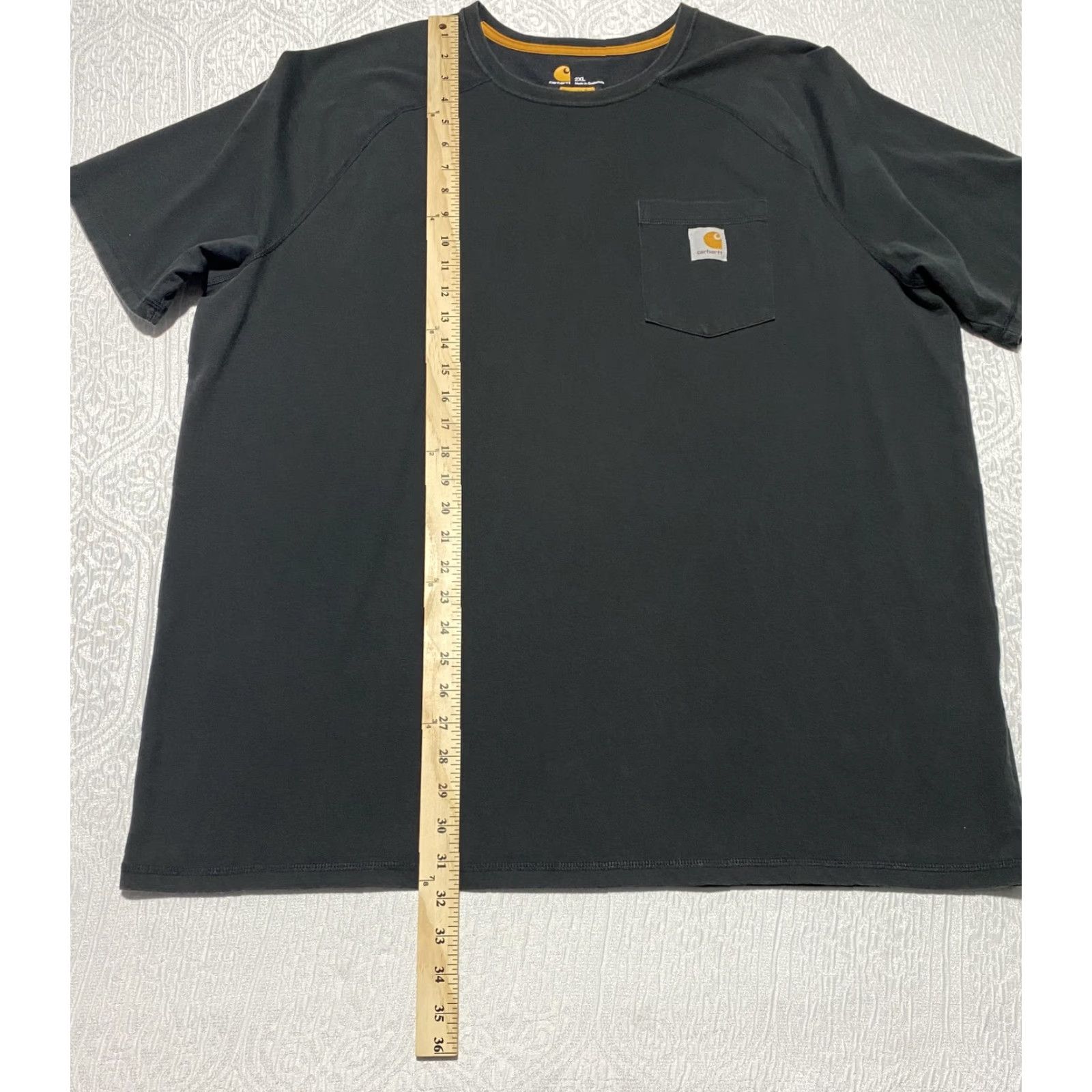 Carhartt Carhartt Force Delmont Shirt Mens 2XL Black Pocket Work Tee Relaxed Fit 100410 Size US XXL / EU 58 / 5 - 3 Thumbnail