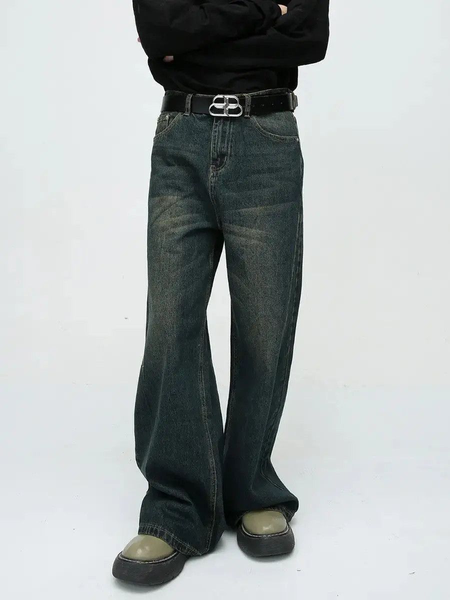 Japanese Brand Retro loose straight leg high street jeans Size US 32 / EU 48 - 5 Thumbnail