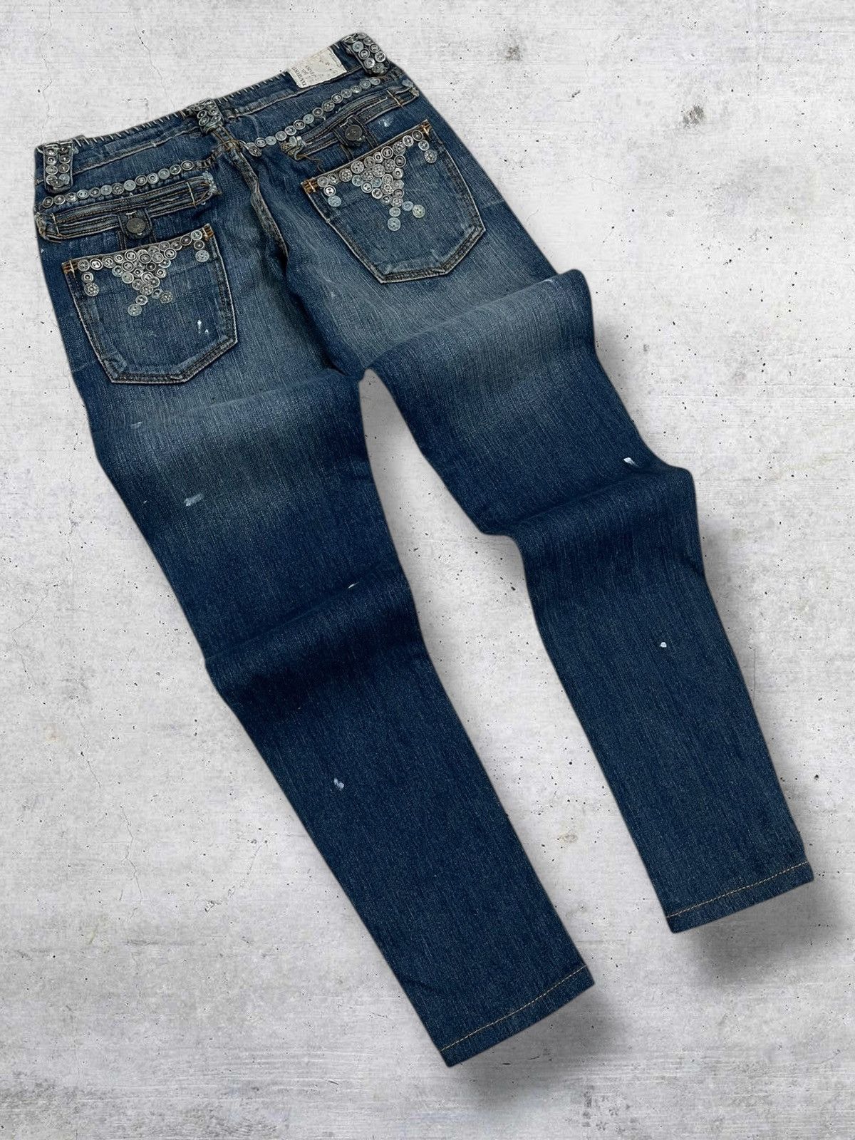 Taverniti VINTAGE TAVERNITI DESIGNER 90S RARE STITCH METAL KUNO DENIM Size US 28 / EU 44 - 11 Thumbnail