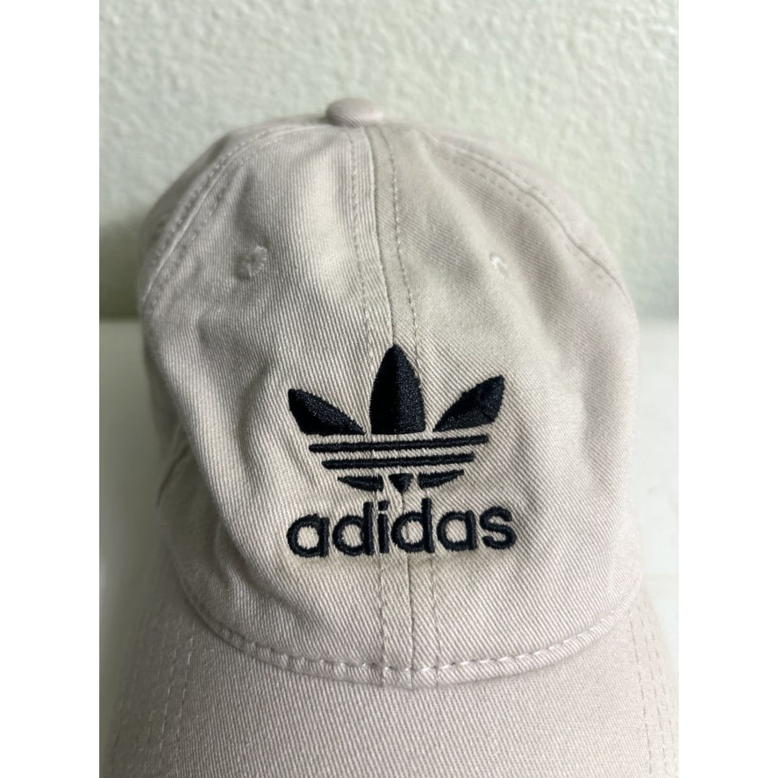 Adidas Adidas Dad Hat Adjustable Strap Black Beige Trefoil Hat Baseball Cap Men One Size Size ONE SIZE - 4 Thumbnail