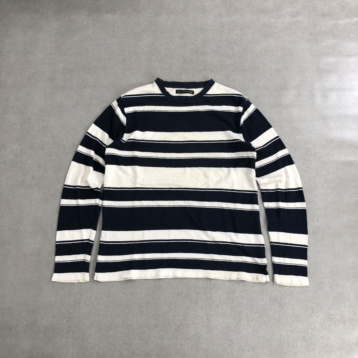 Issey Miyake × Tete Homme Vintage Tete Homme by Issey Miyake Striped Sweatshirt Size US M / EU 48-50 / 2 - 1 Thumbnail