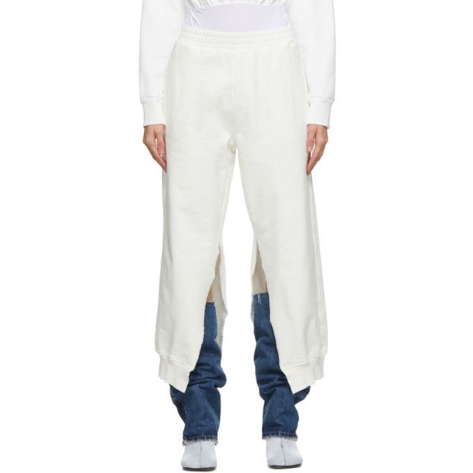 MM6 MM6 Margiela White Slit Lounge Sweatpants Size US 29 - 5 Thumbnail