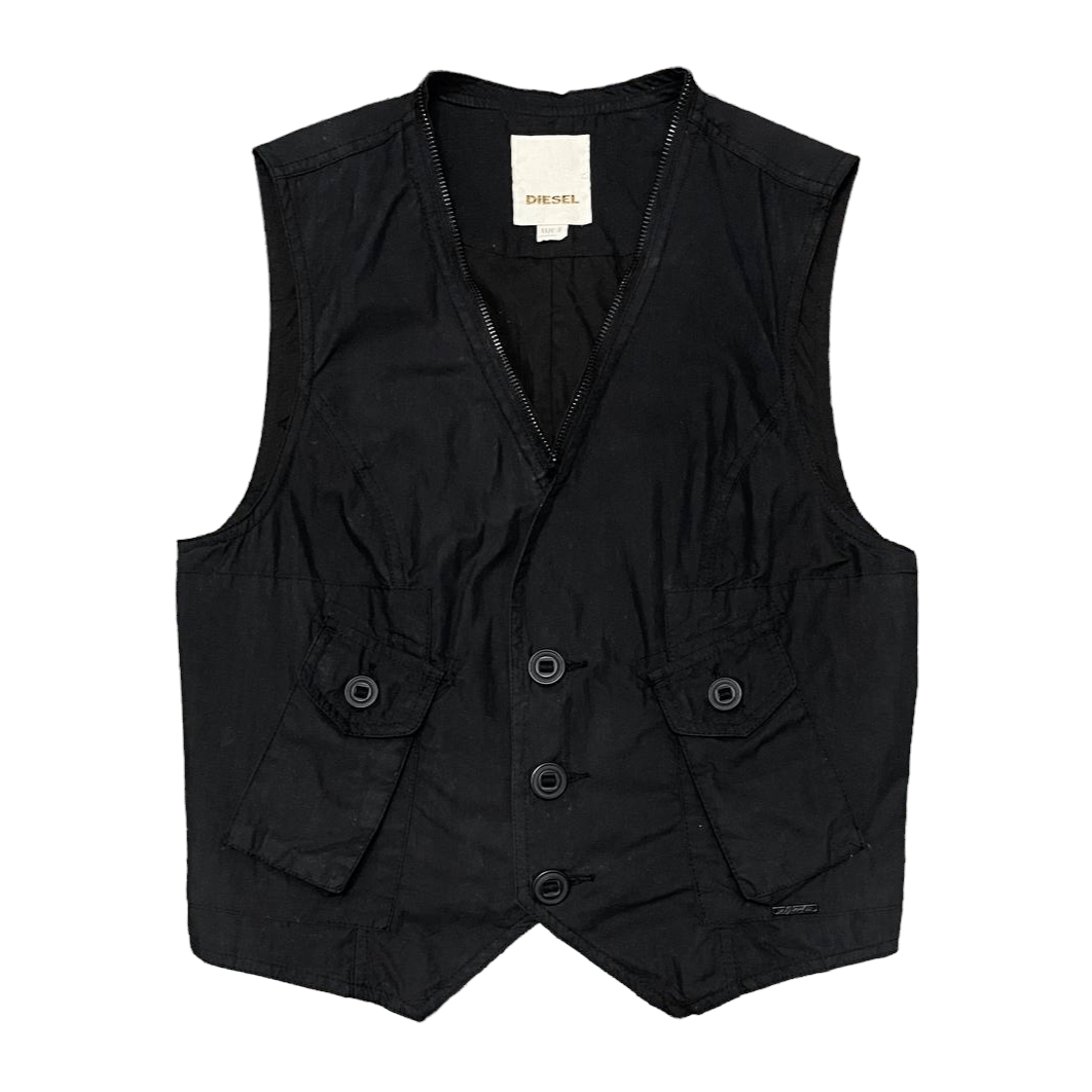 Image of Archival Clothing x Diesel Archive Diesel Vest Black Vintage, Men's (Size Small)