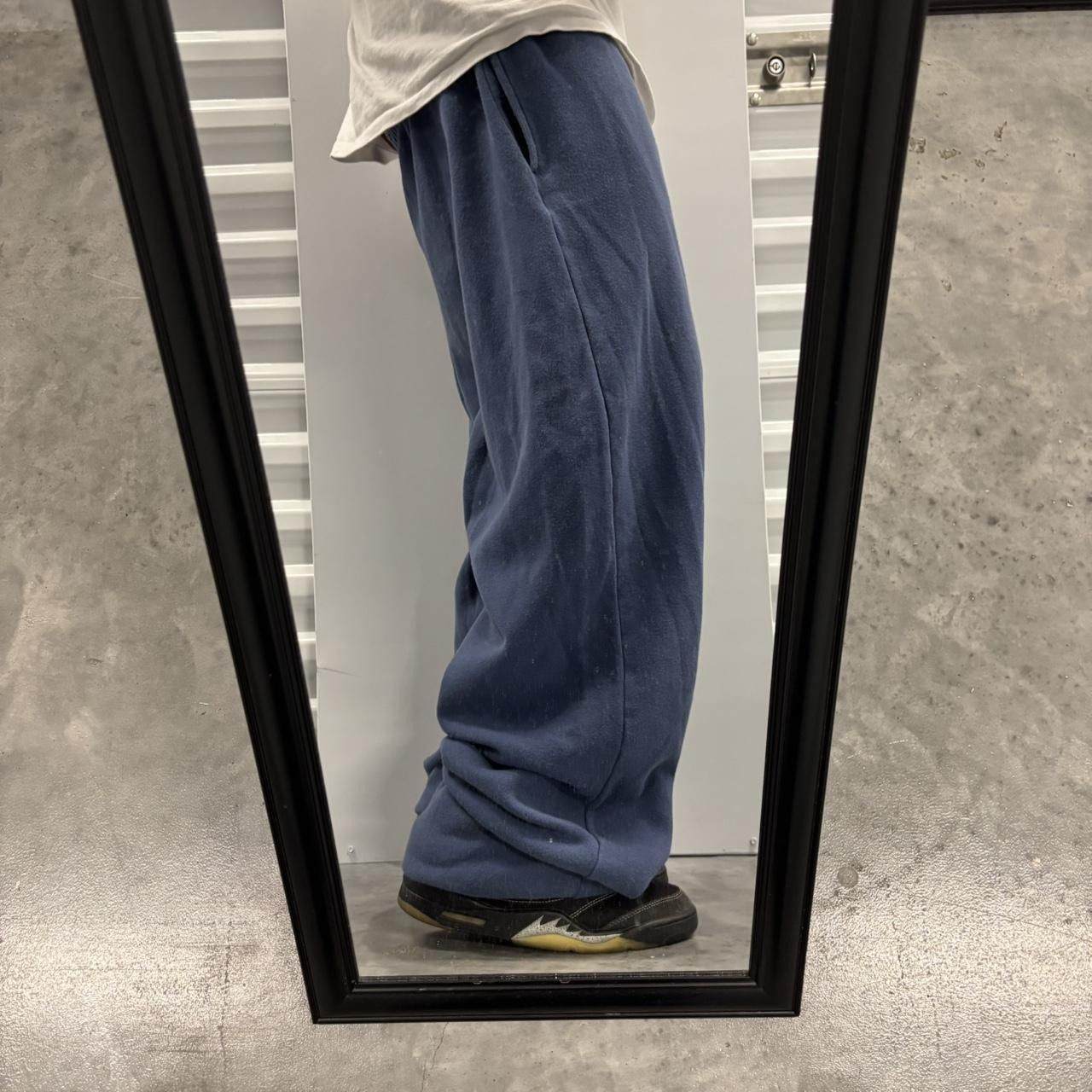 Japanese Brand × Vintage Crazy Vintage Y2K/2000s Baggy Blue Streetwear Skater Style Sweatpants! Size US 34 / EU 50 - 2 Thumbnail