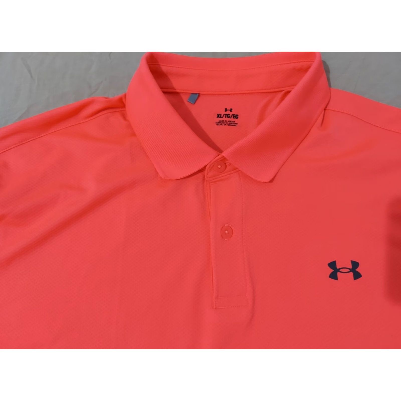 Under Armour VINTAGE Mens Under Armour Polo Shirt XL Orange Athletic Golf Size US XL / EU 56 / 4 - 2 Thumbnail
