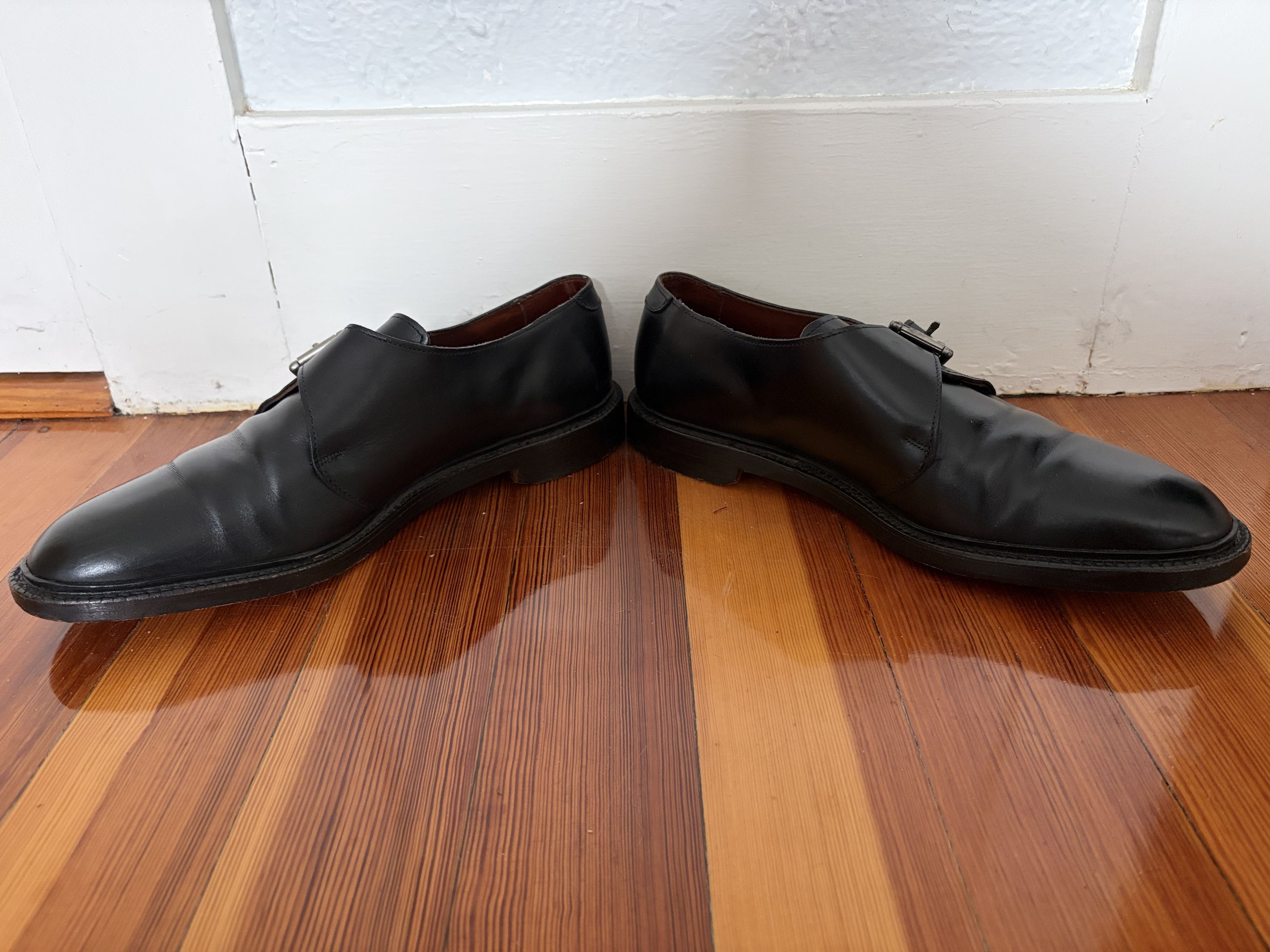 Allen Edmonds Norwich leather single monks, 11 E Size US 11 / EU 44 - 4 Thumbnail