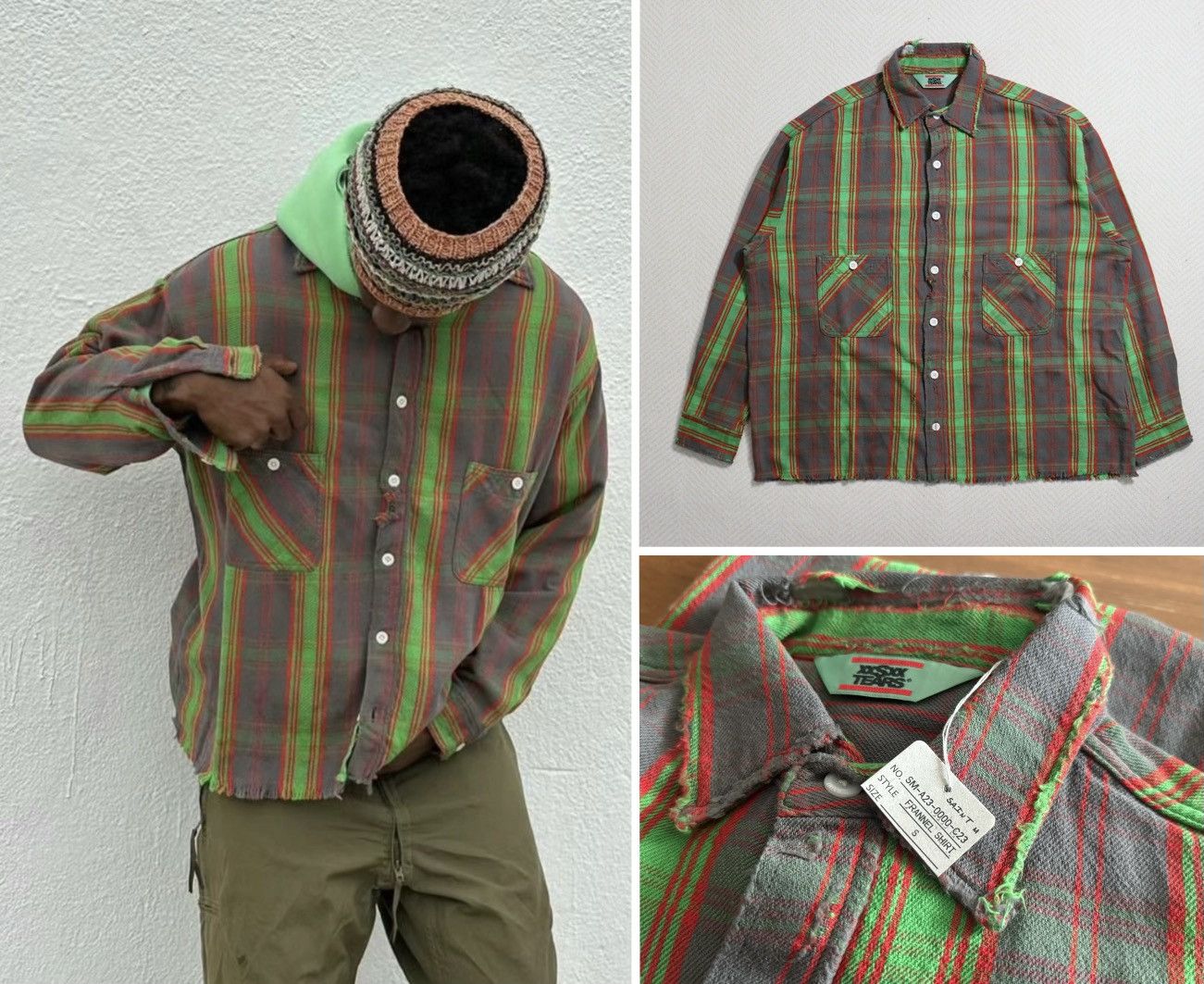 Saint Michael Saint Michael × Denim Tears Frannel Shirt Size US S / EU 44-46 / 1 - 1 Thumbnail
