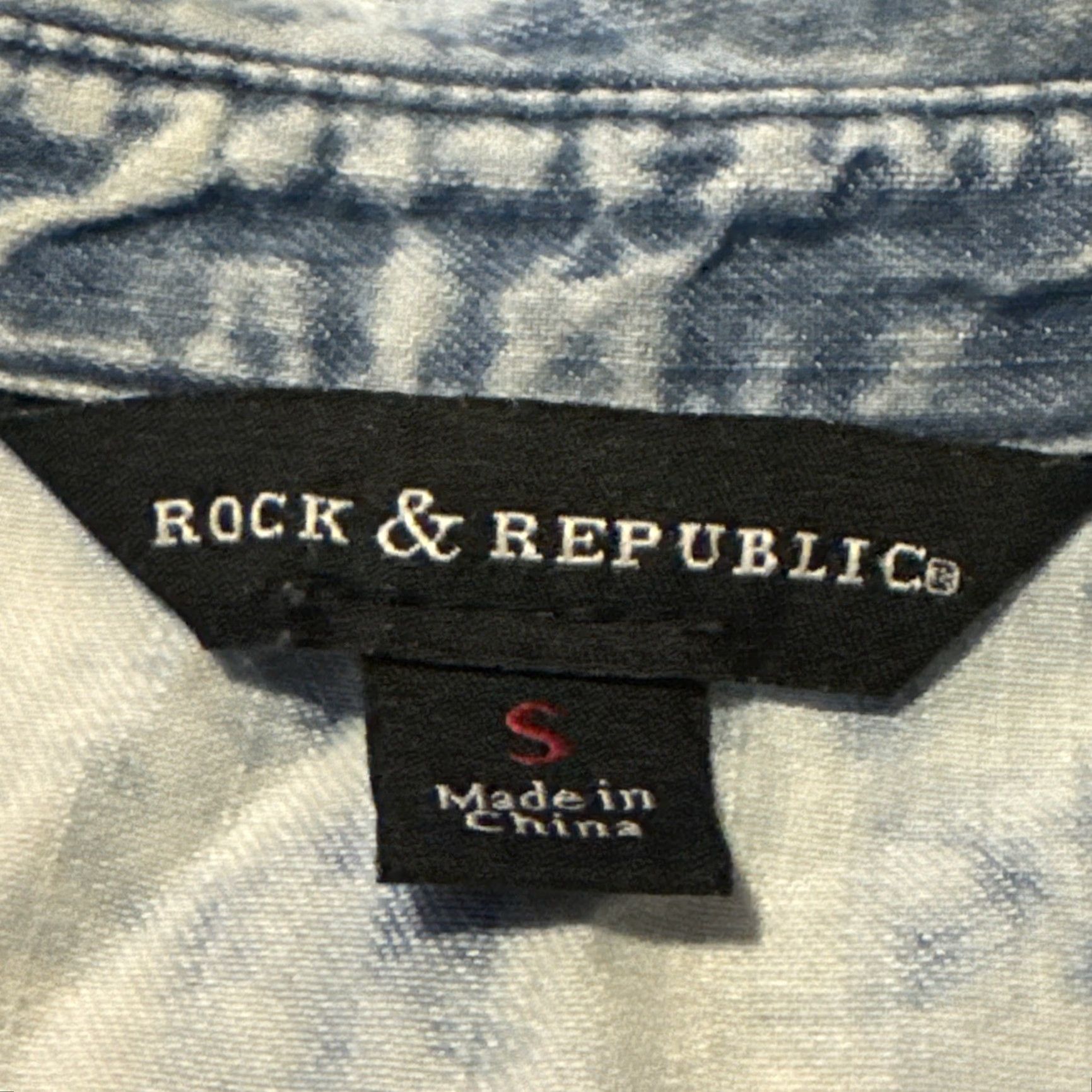 Vintage Rock & Republic Denim Dress Shirt Dress Sleeveless Collared A-Line  Small Women's Rock Color Blue Knee Length Cotton Denim Style Acid Wash |  Grailed