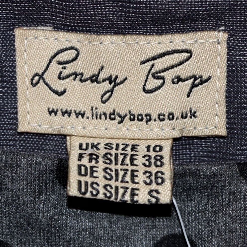 Vintage Lindy Bop Olivia Grey Polka Dot Wiggle Dress UK 10 Women’s New With Tags Size L / US 10 / IT 46 - 6 Thumbnail