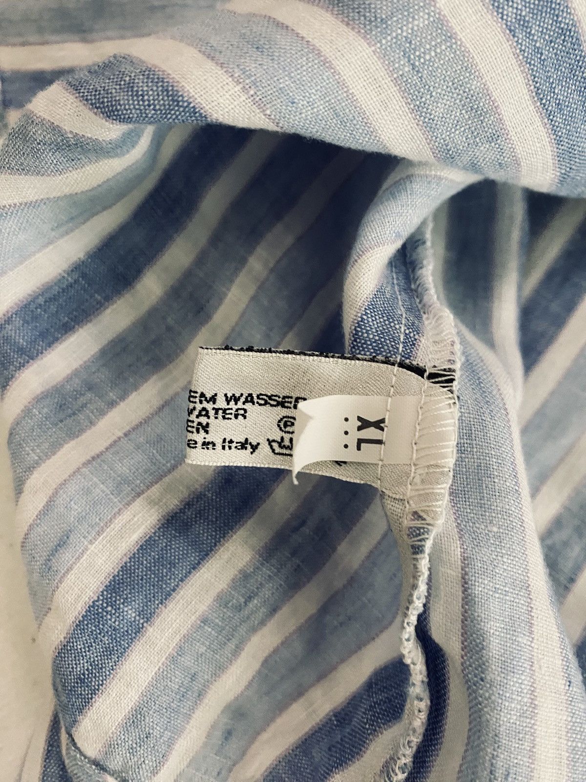 Other Sartoria Saracena Blue Beach Striped 100% Italian Linen XL Size US XL / EU 56 / 4 - 5 Thumbnail